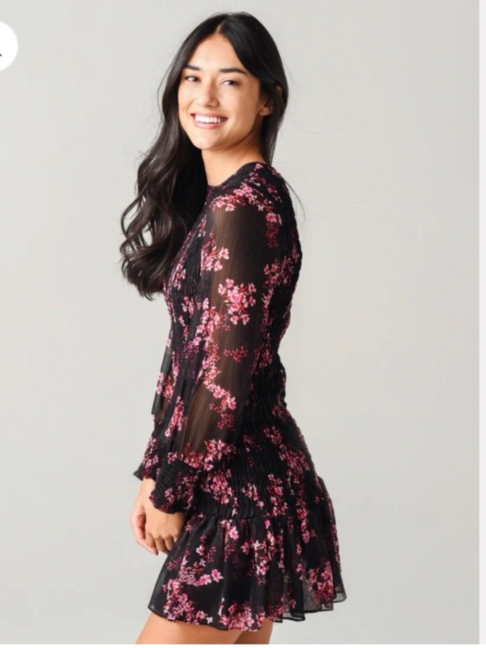 MISA Los Angeles Roisin Floral Satin Mini Dress - Picture 4 of 8